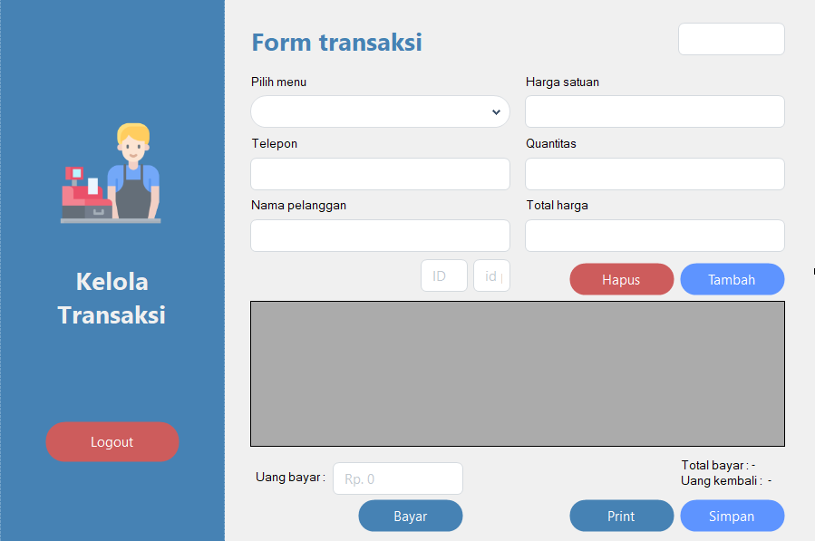 Aplikasi POS Dekstop - Sistem Kasir