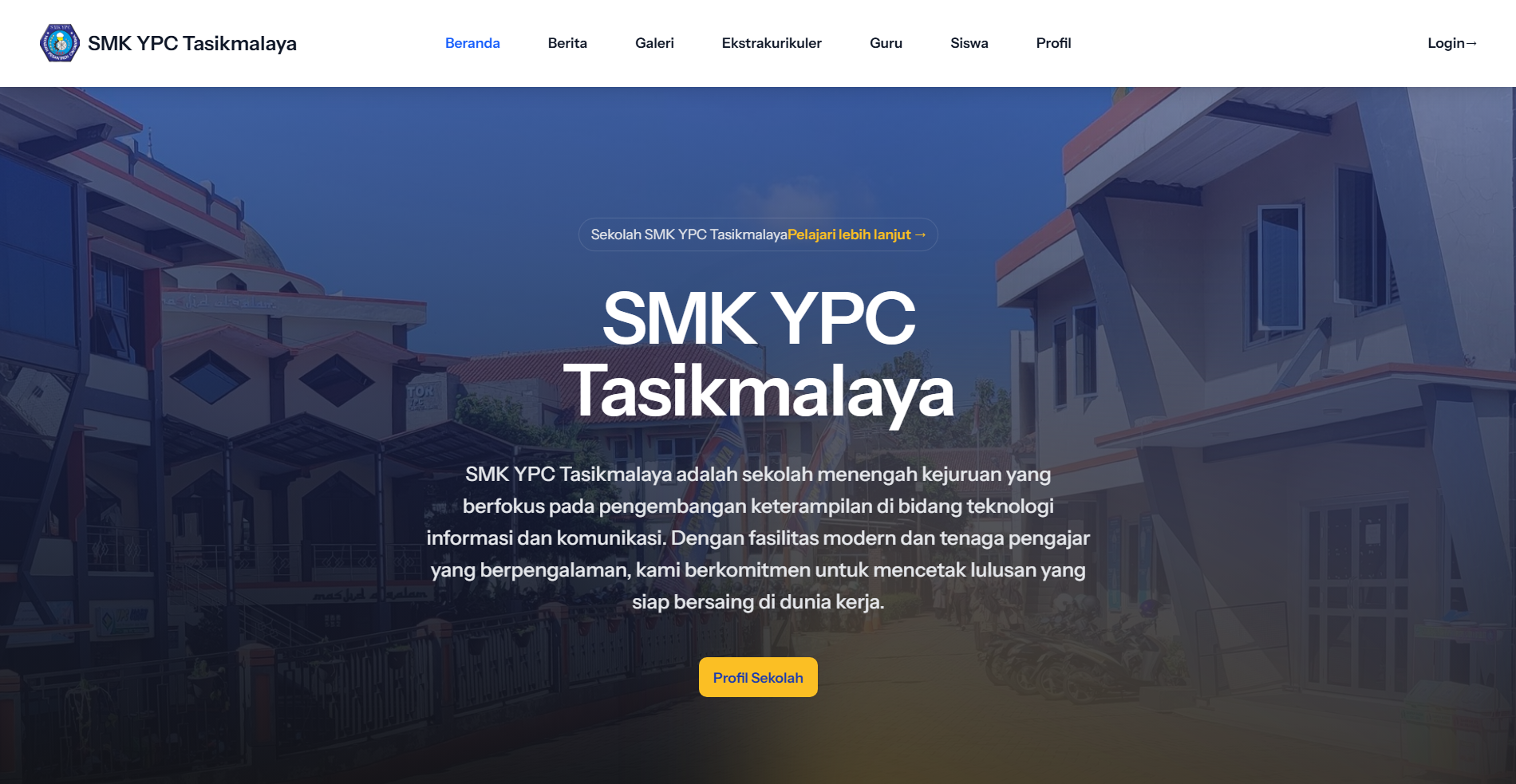 Website sekolah SMK - SMK YPC